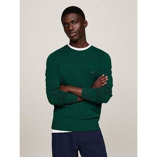 Pull MW0MW36535 LAMBSWOOL-MRB ORNAMENTAL GREEN HTR - Tommy Hilfiger - Modalova