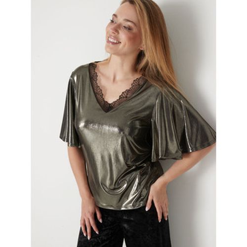 Blouses by - Tee-shirt de fête encolure dentelle - Daxon - Modalova