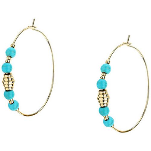 Bijoux Boucles d'oreilles en acier et turquoise - Cleor - Modalova