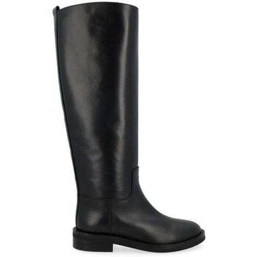 Bottes Botte en cuir de luxe noir - Via Roma 15 - Modalova