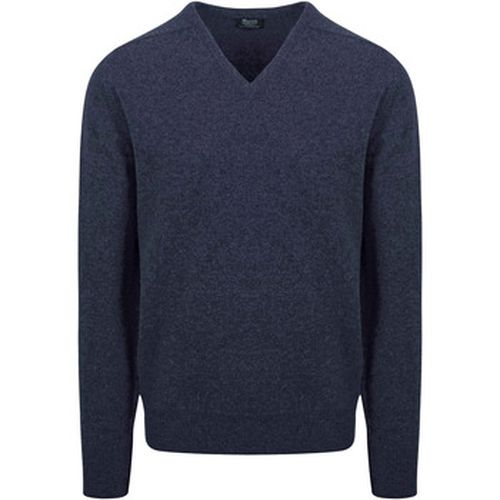 Sweat-shirt Col-V Agneline Indigo Melange - William Lockie - Modalova