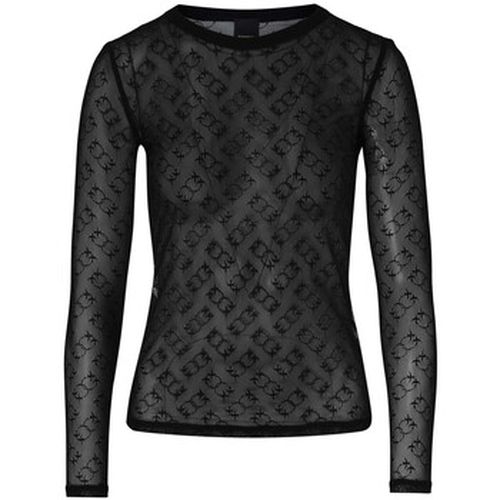 Pull Maillot manches longues noir dentelle transparente - Pinko - Modalova