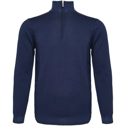 Sweat-shirt R2 Half Zip Pull Laine Merino Marine - R2 Amsterdam - Modalova