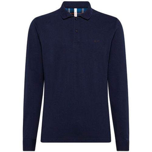 Veste Polo Manica Lunga Toppa Gomito Navy Blu A41107 - Sun68 - Modalova