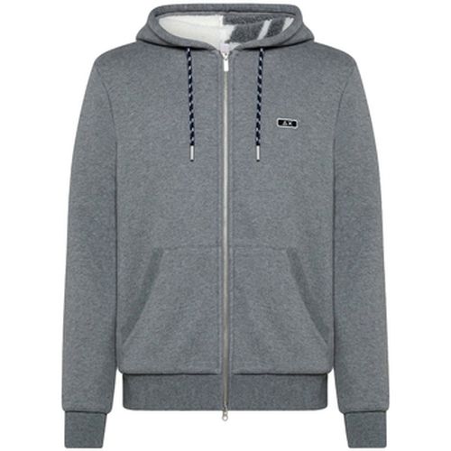 Veste Felpa Zip Cappuccio Bear Grigio Medio F41119 - Sun68 - Modalova