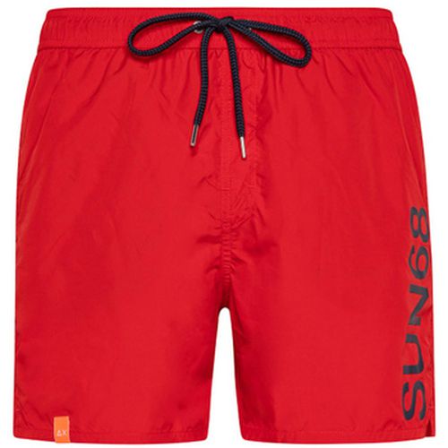 Veste Swim Pant Macro Logo Costume Rosso Fuoco H32103 - Sun68 - Modalova