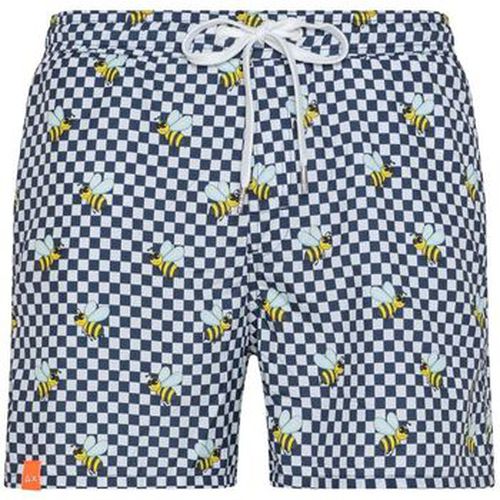 Veste Swim Pant Microcheck Api Costume Navy blue Bianco H31106 - Sun68 - Modalova