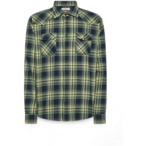 Veste Camicia Quadri Uomo Verde Blu S44112 - Sun68 - Modalova