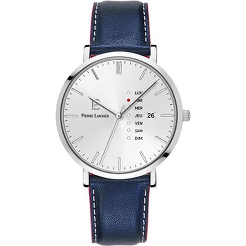 Montre DATA Cadran Bracelet Cuir Bleu - Pierre Lannier - Modalova