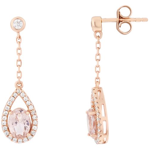 Boucles oreilles Boucles d'oreilles en argent 925/1000 et morganite - Cleor - Modalova