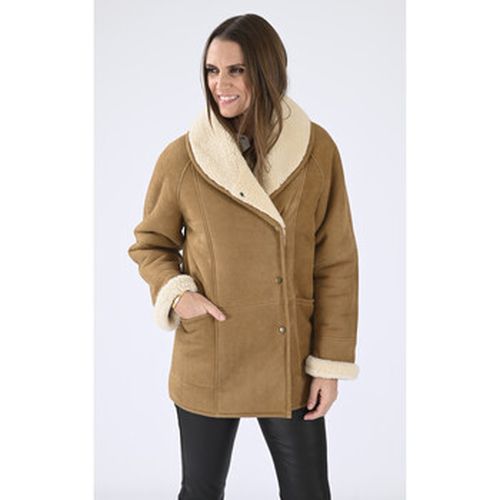 Veste Veste courte peau lainée camel-048004 - La Canadienne - Modalova