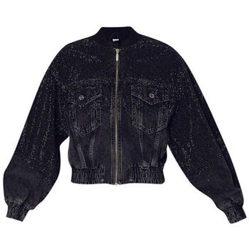 Blouson Bomber en toile denim avec strass - Liu Jo - Modalova