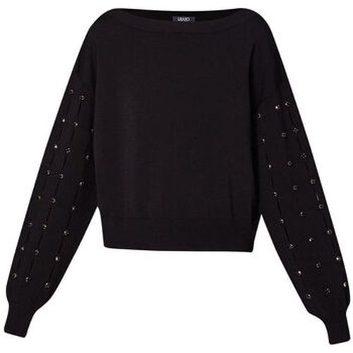 Pull Pull avec découpes et strass - Liu Jo - Modalova