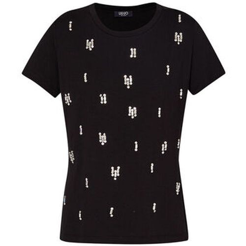 T-shirt T-shirt en coton avec strass - Liu Jo - Modalova