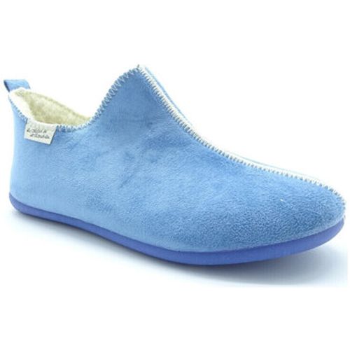 Chaussons bottillon laine ciel - La Maison De L'espadrille - Modalova