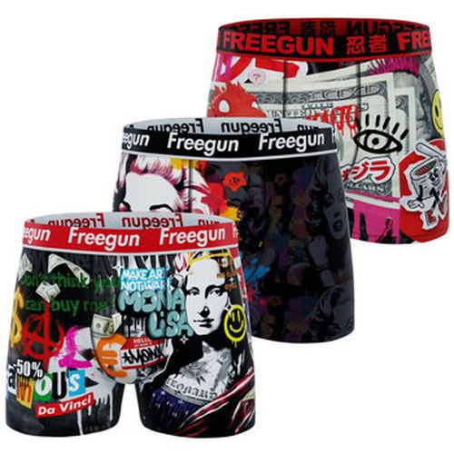 Boxers Lot de 3 boxers Garantie 2 ans Pop Art Mona Lisa - Freegun - Modalova