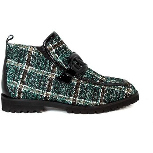 Bottines BOTÍN CON CADENA EN TWEED ABBA 003 NEGRO-VERDE - Aplauso - Modalova