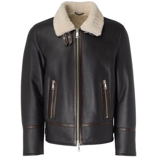 Veste PEAU DE MOUTON CUIR MARRON UJ934-PL0547-XXX-721 - Dondup - Modalova