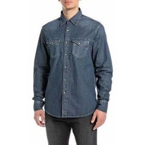 Chemise M4981 .000.26C 70A-007 - 6.5 OZ DEEP BLUE DENIM - Replay - Modalova