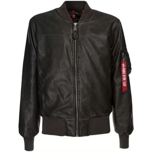 Blouson bomber ecopelle vintage - Alpha - Modalova