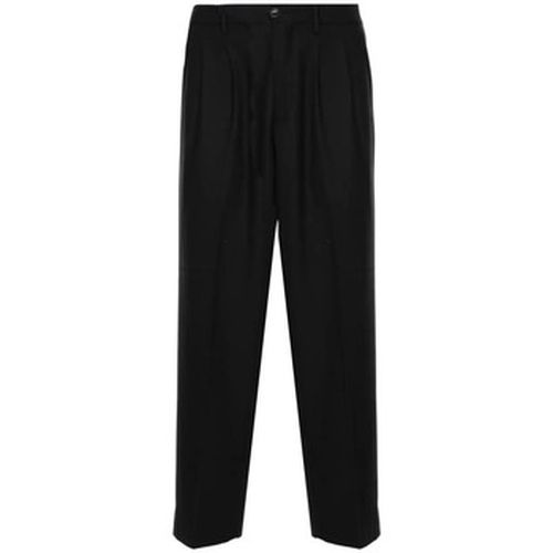 Pantalon Chino en laine à plis - Les Hommes - Modalova