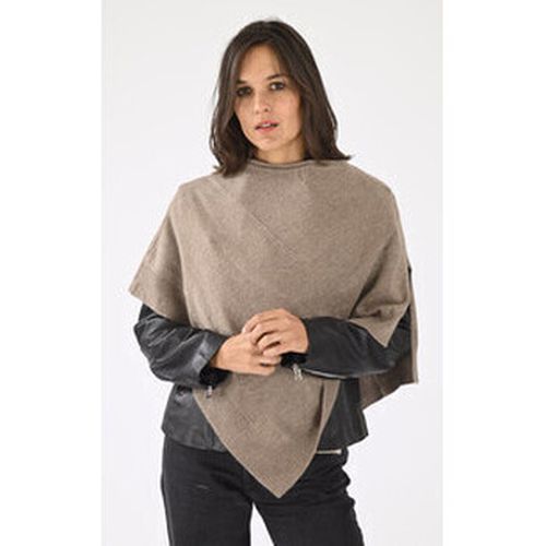 Echarpe Poncho cachemire taupe-048044 - Notshy - Modalova