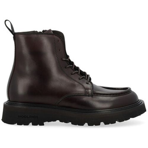 Boots Botte combat Upland en cuir marron - Woolrich - Modalova