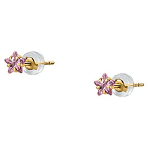 Bijoux Boucles d'oreilles en or 375/1000 et zircon - Cleor - Modalova