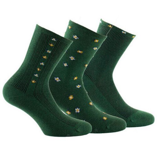 Chaussettes Pack de 3 paires de mi-chaussettes motif floral - Kindy - Modalova