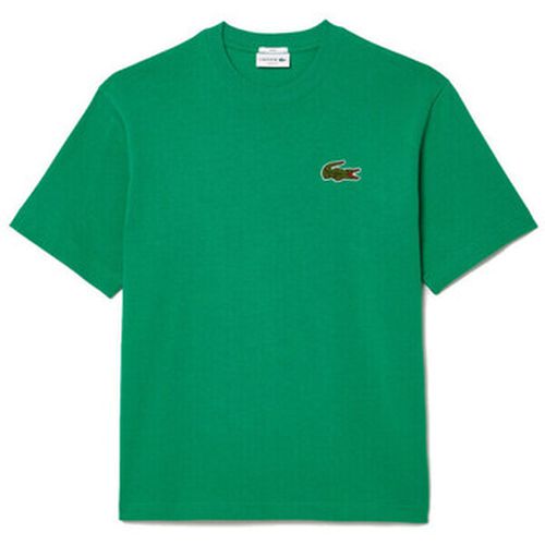 T-shirt T-SHIRT LOOSE FIT EN COTON ÉPAIS AVEC BADGE - Lacoste - Modalova