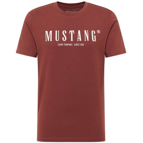 T-shirt T-shirt coton col rond droit - Mustang - Modalova