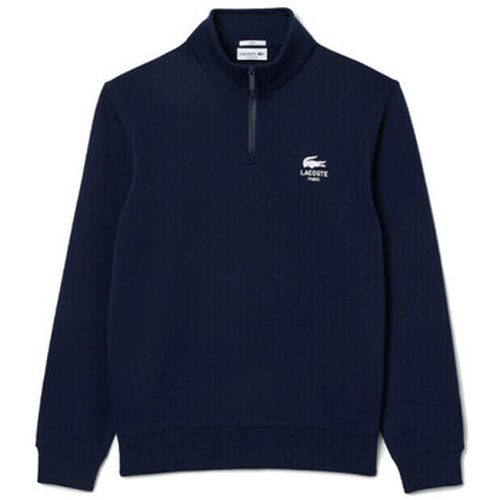 Sweat-shirt SWEATSHIRT MARINE COL MONTANT ZIPPÉ IMPRIMÉ - Lacoste - Modalova