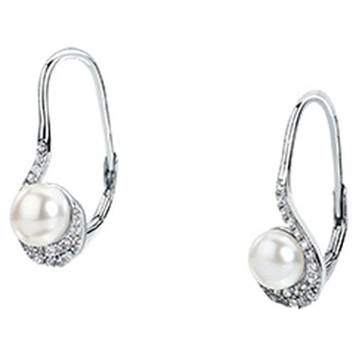 Bijoux Boucles d'oreilles en argent 925/1000 et perle de synthèse - Cleor - Modalova