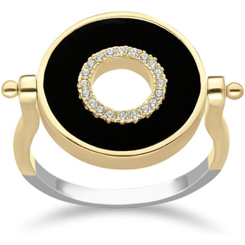 Bijoux Bague En Argent Anna Onyx Et Zirconium Blanc - Orusbijoux - Modalova