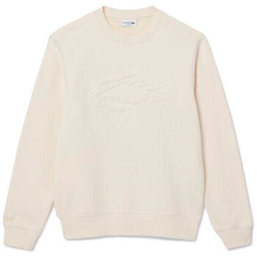 Sweat-shirt SWEATSHIRT EN MOLLETON AVEC CROCODILE BRODÉ ÉCRU - Lacoste - Modalova