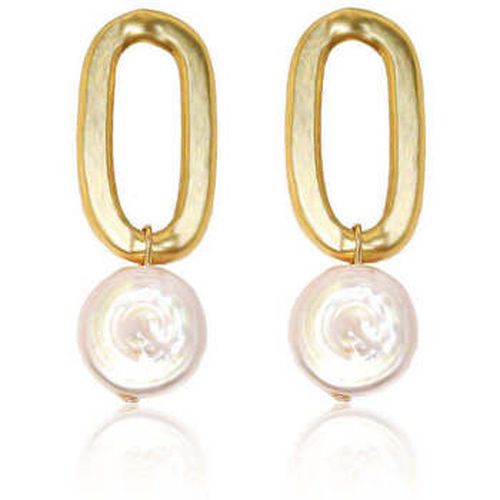 Boucles oreilles E71706 Boucles d'oreilles perle plate - Karine Sultan - Modalova