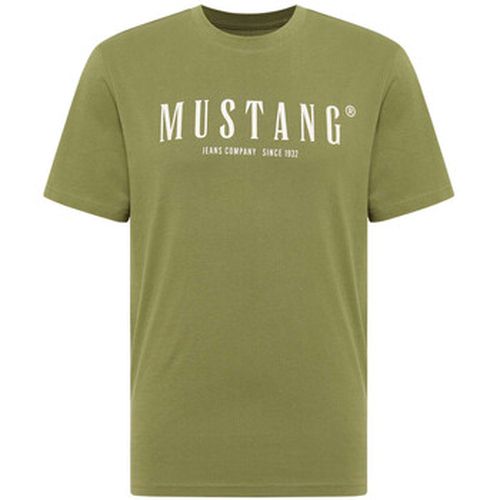 T-shirt T-shirt coton col rond droit - Mustang - Modalova