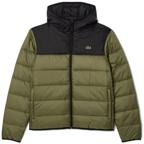 Manteau DOUDOUNE MATELASSÉE DÉPERLANTE NOIRE ET - Lacoste - Modalova