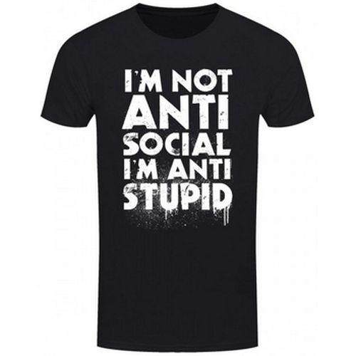 T-shirt I'm Not Anti-Social I'm Anti-Stupid - Grindstore - Modalova