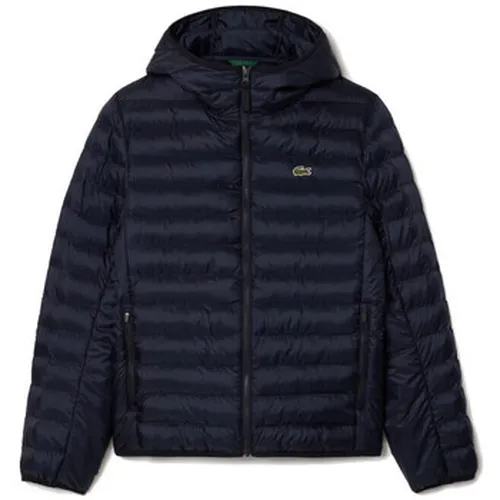 Manteau DOUDOUNE À CAPUCHE REMBOURRÉE DÉPERLANTE MARIN - Lacoste - Modalova