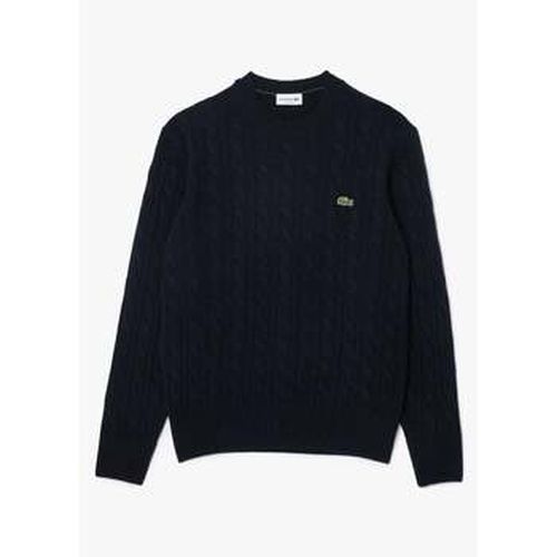 Sweat-shirt Pull torsadé marine en laine - Lacoste - Modalova