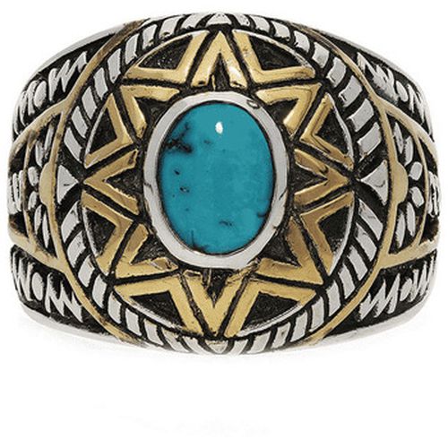 Bijoux Bague Argent Soleil Ethnique Turquoise - Orusbijoux - Modalova