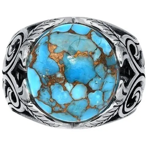 Bijoux Bague Argent Turquoise Jungle - Orusbijoux - Modalova