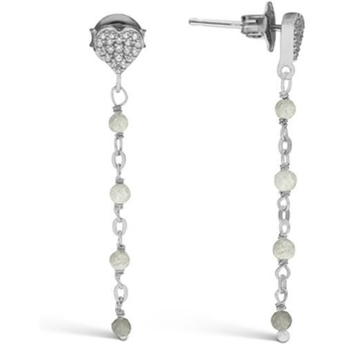 Boucles oreilles Boucles D'oreilles Argent Rhodié Pendantes Cœur Pierres - Orusbijoux - Modalova