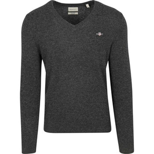 Sweat-shirt Pullover Col-V Wool Blend Anthracite - Gant - Modalova