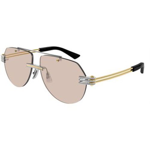 Lunettes de soleil BV1342S Lunettes de soleil, Argent/Marron, 59 mm - Bottega Veneta - Modalova