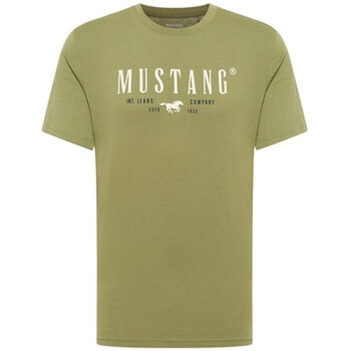 T-shirt T-shirt coton col rond droit - Mustang - Modalova