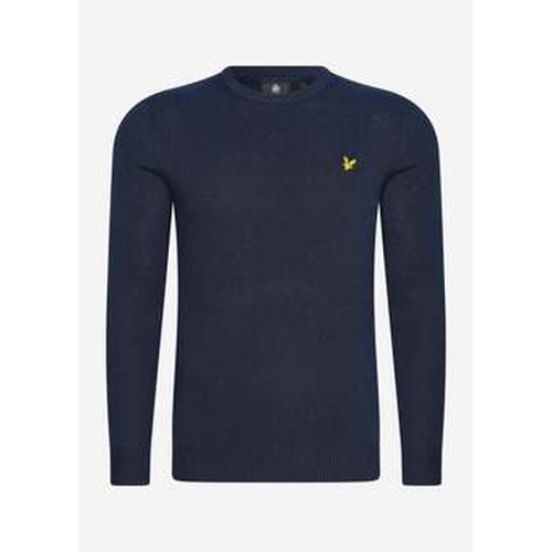 Pull Pull en coton mérinos à col ras du cou - marine foncé - Lyle & Scott - Modalova