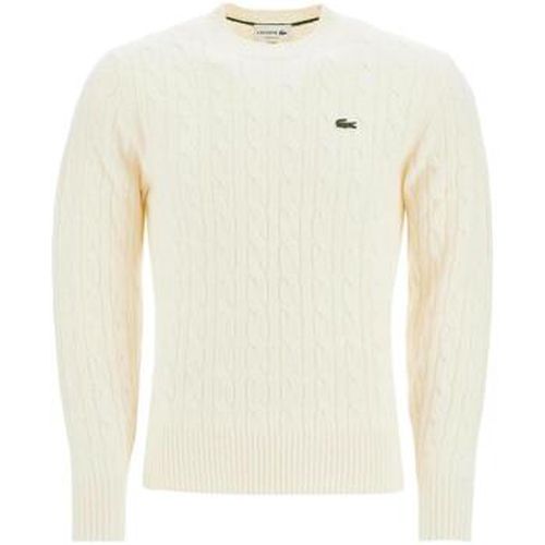 Pull Pull col rond en laine cardee torsadee - Lacoste - Modalova