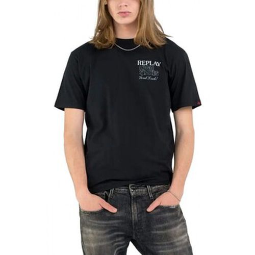 Jeans T-shirt coupe classique imprim tableau - Replay - Modalova